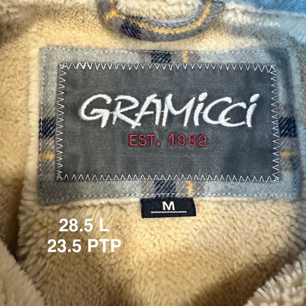 Gramicci Shirt Jacket Medium Multicolor Lined Heavy Flannel Hiking Outerwear - Picture 8 of 10